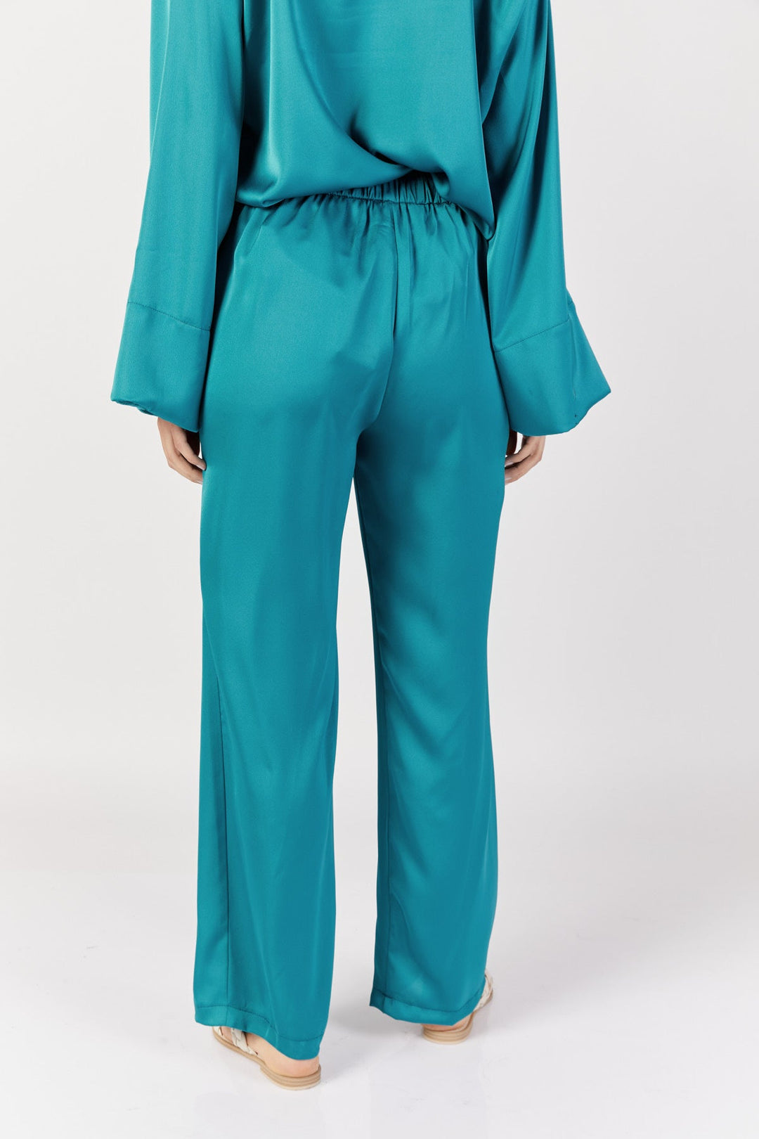 מכנסיים ישרים זוהרה בצבע טורקיז - Dana Sidi