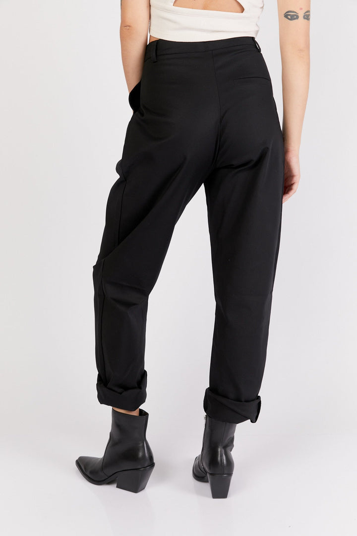 מכנסיים מחוייטים רונסון בצבע שחור - Ella Levy