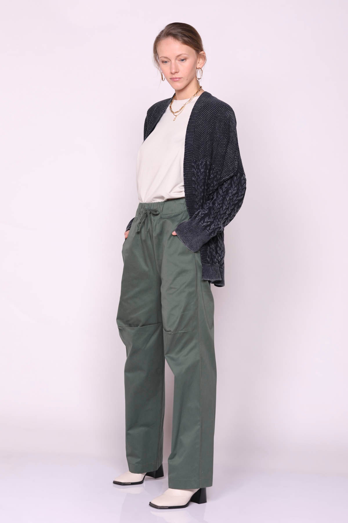 מכנסים ארוכים גווין בצבע ירוק - Dana Sidi