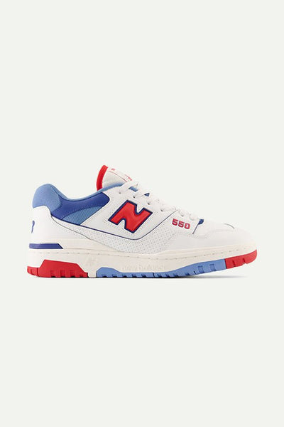 נעלי סניקרס BB550NCH בצבע לבן\כחול\אדום - New Balance