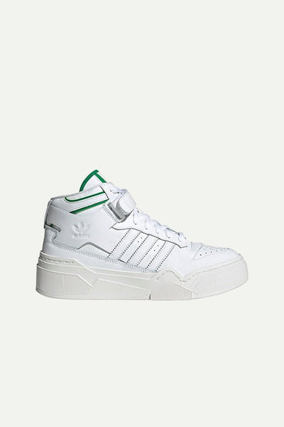 נעלי סניקרס גבוהות Forum Bonega בצבע לבן/ירוק - Adidas
