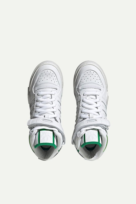 נעלי סניקרס גבוהות Forum Bonega בצבע לבן/ירוק - Adidas