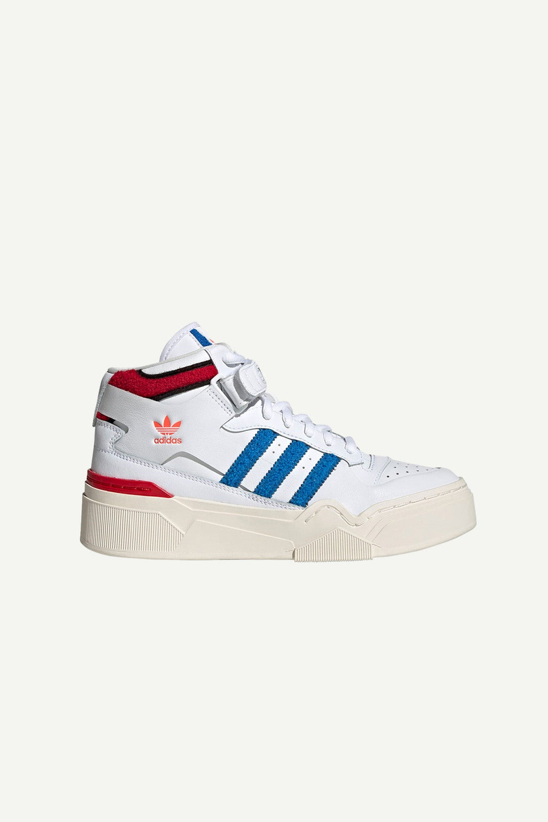נעלי סניקרס גבוהות Forum Bonega בצבע לבן/כחול - Adidas