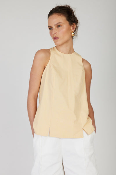 PETIT SHIRT RAZILI STUDIO משובץ צהוב 510 - Razili Studio