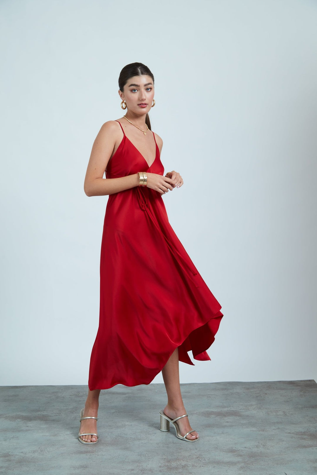 שמלת דייזי בצבע אדום - M By Maskit