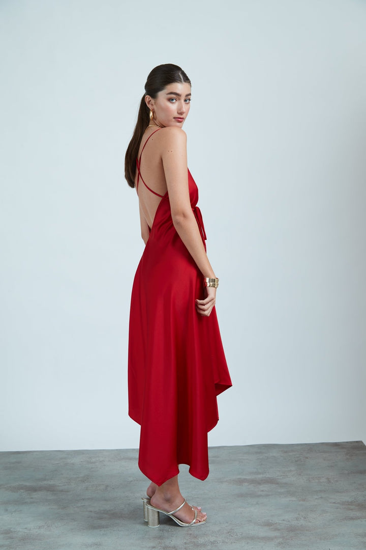 שמלת דייזי בצבע אדום - M By Maskit
