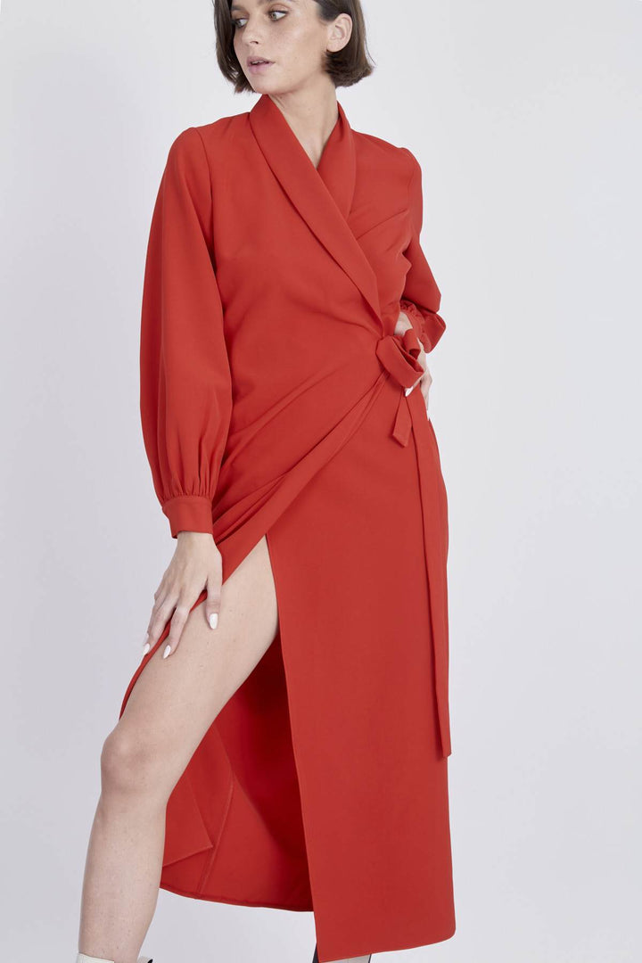 שמלת פג'ה אדומה - Moi Collection