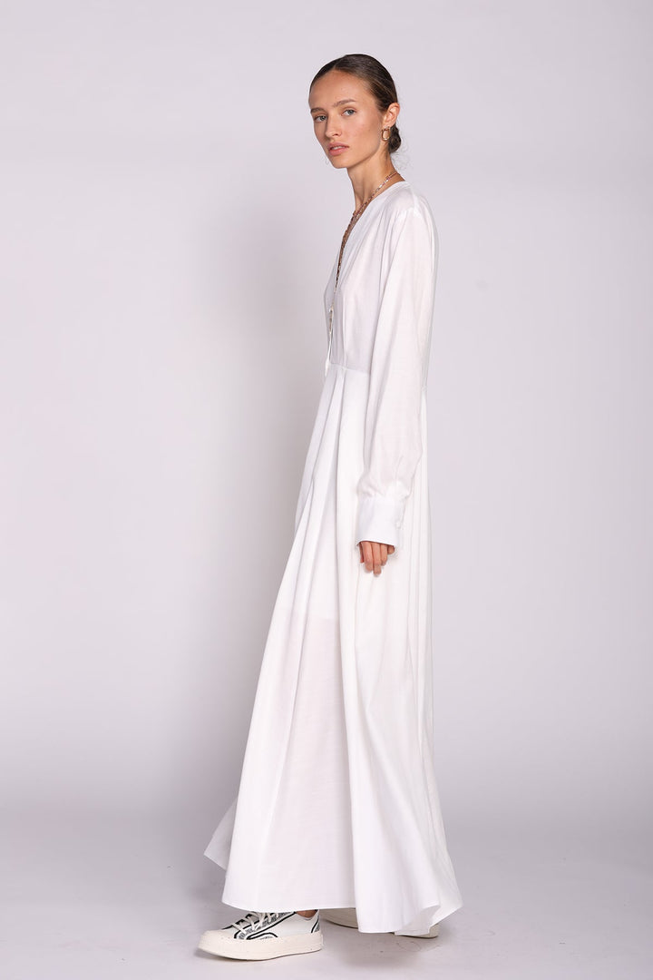 שמלת הלן בצבע לבן - Moi Collection