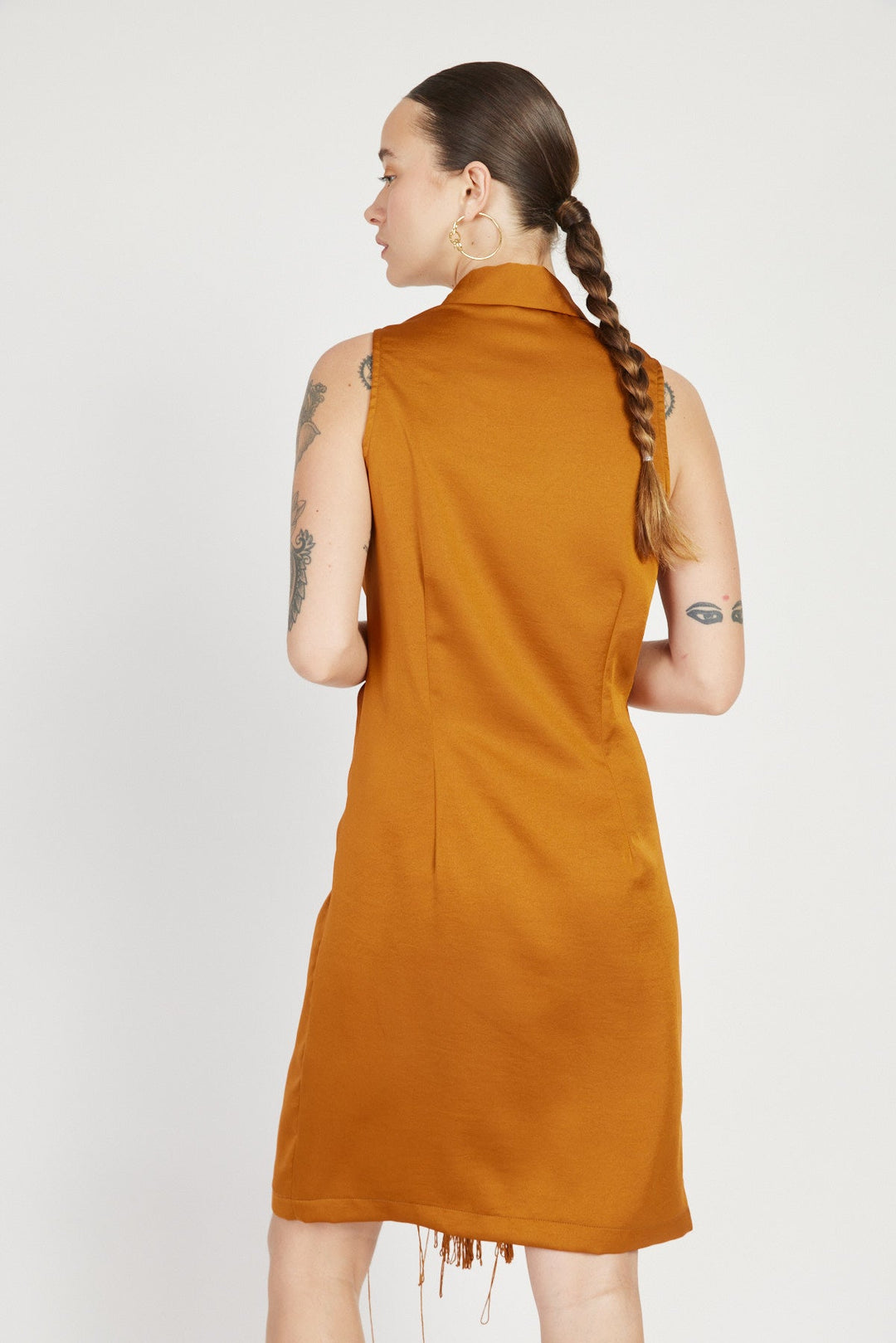 שמלת צעיף מיני בצבע חמרה - House Of Jaffa X Razili