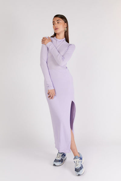 שמלת Knit בצבע סגול - Moi Collection