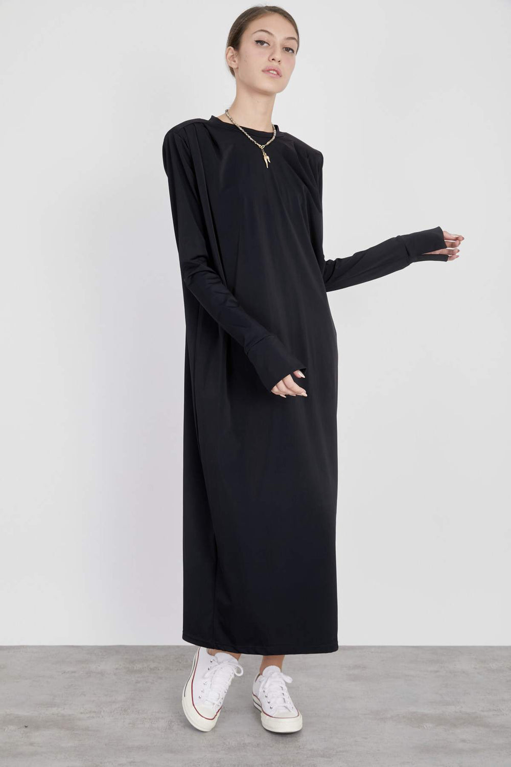 שמלת לואיז בצבע שחור - Bow-M