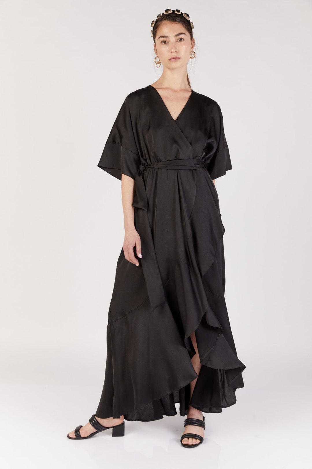 שמלת מעטפת נולה בצבע שחור - Dana Sidi