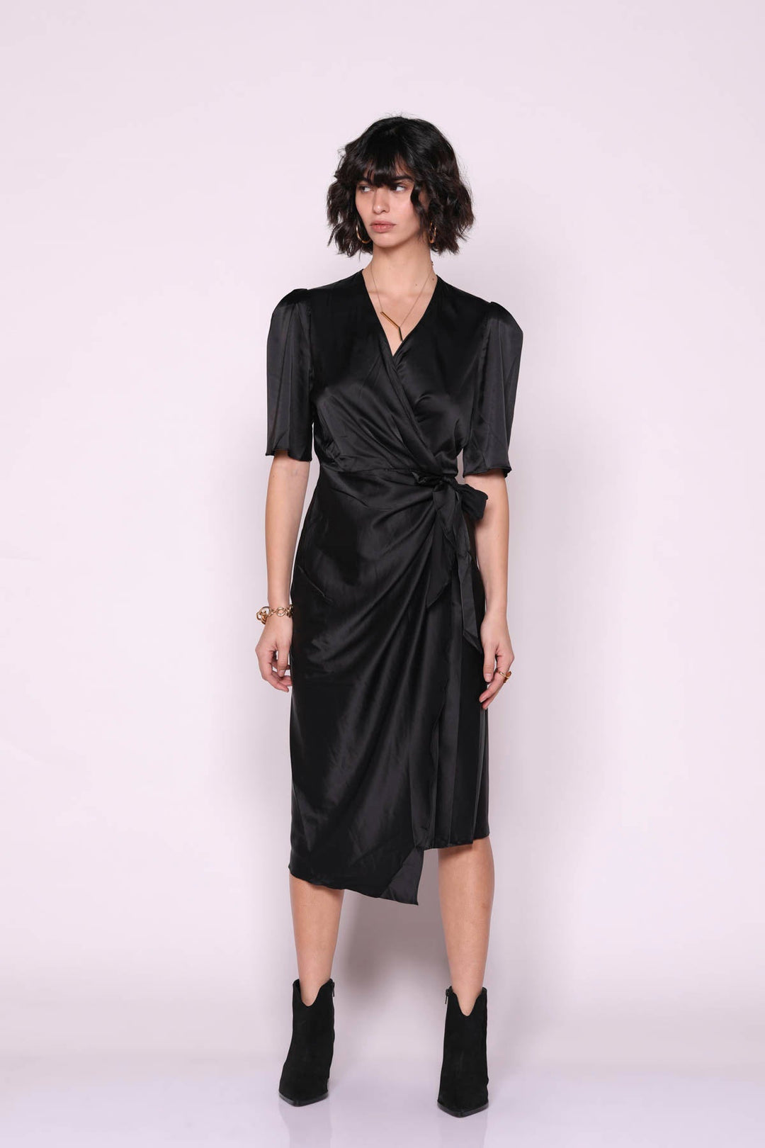 שמלת מעטפת רוז בצבע שחור - Mother Ofall