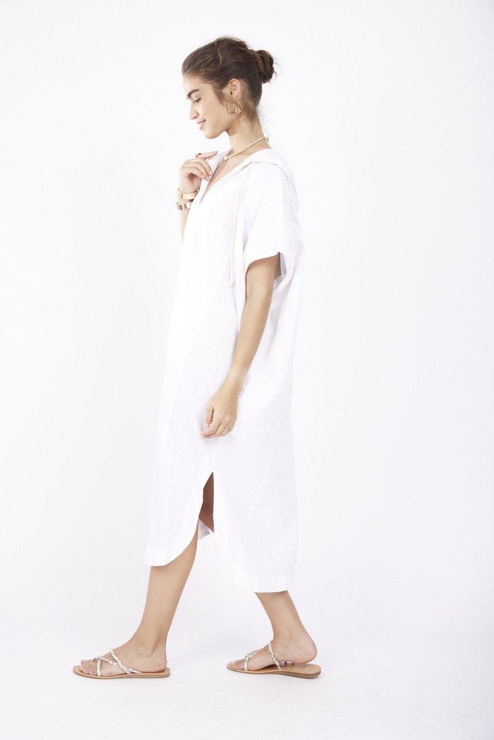 שמלת מידי עדן בצבע לבן - Razili Studio