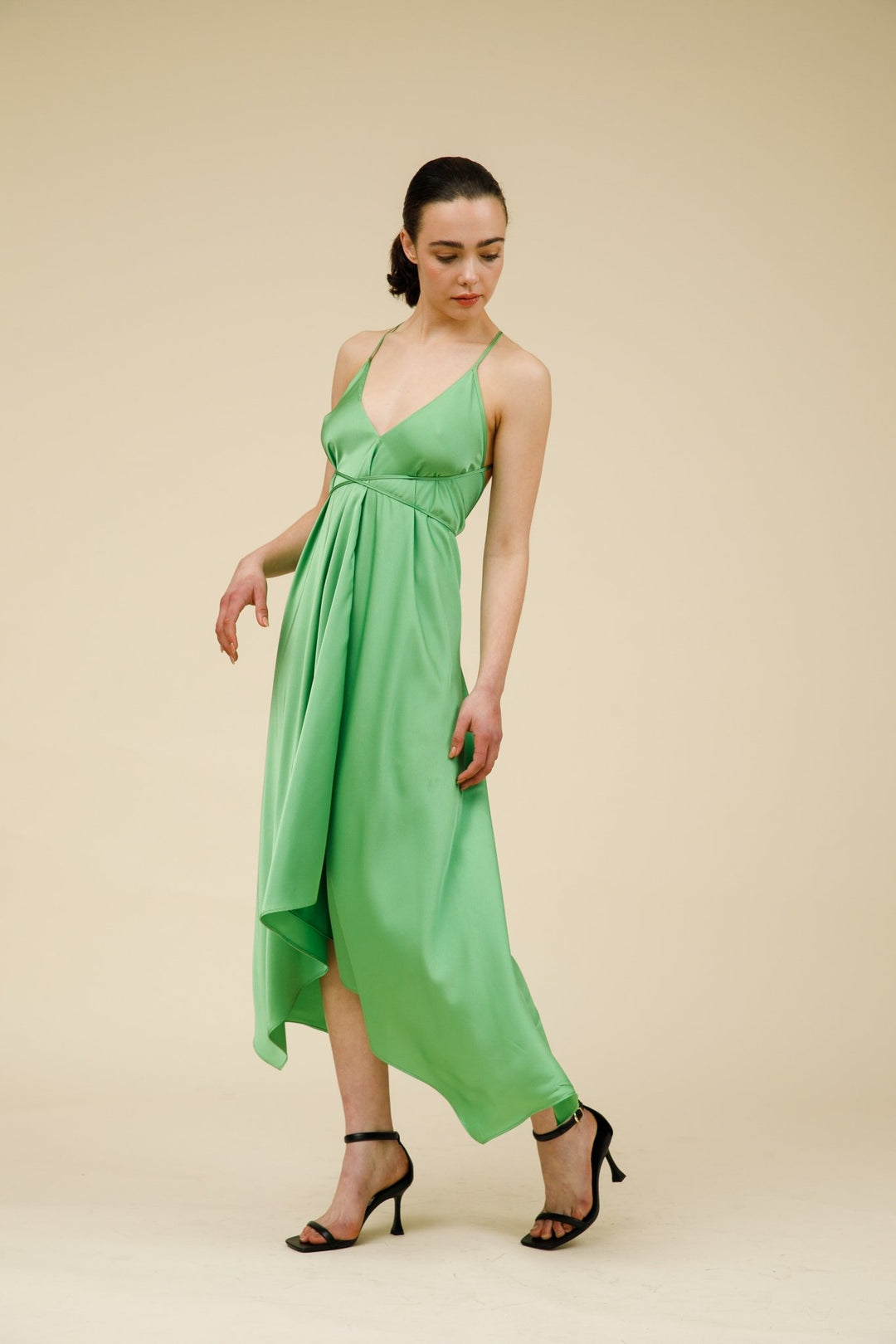 שמלת מידי דייזי בצבע ירוק - M By Maskit