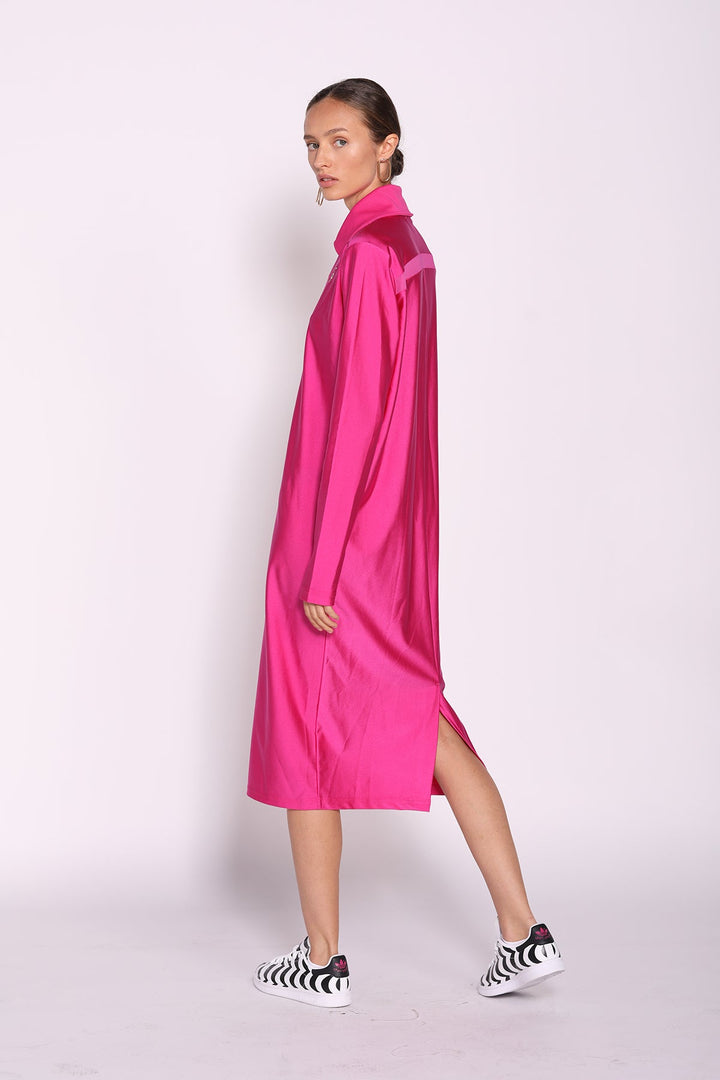 שמלת מידי פולו רנזו בצבע ורוד - Razili Studio