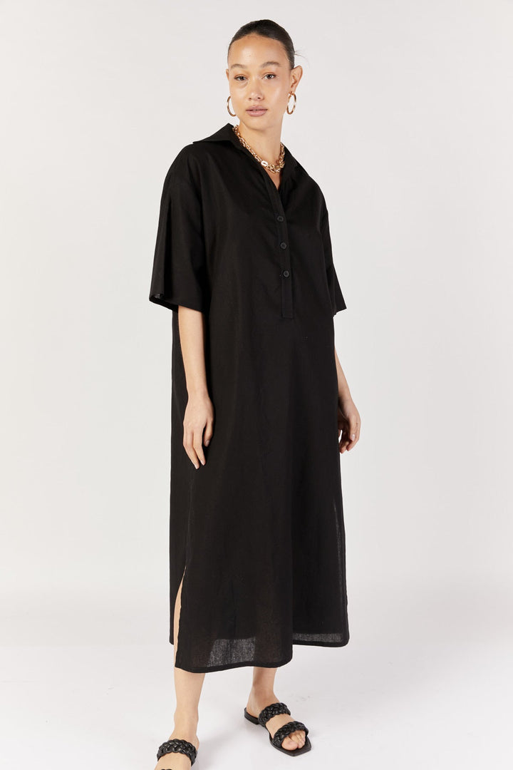 שמלת מידי יוקו בצבע שחור - Noritamy