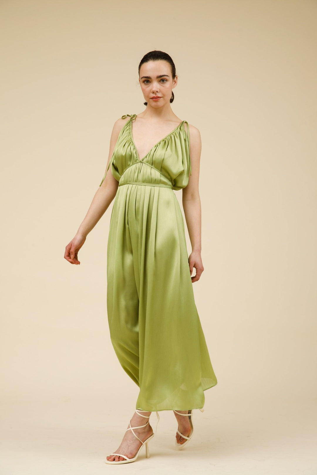 שמלת מידי קארי בצבע ירוק - M By Maskit