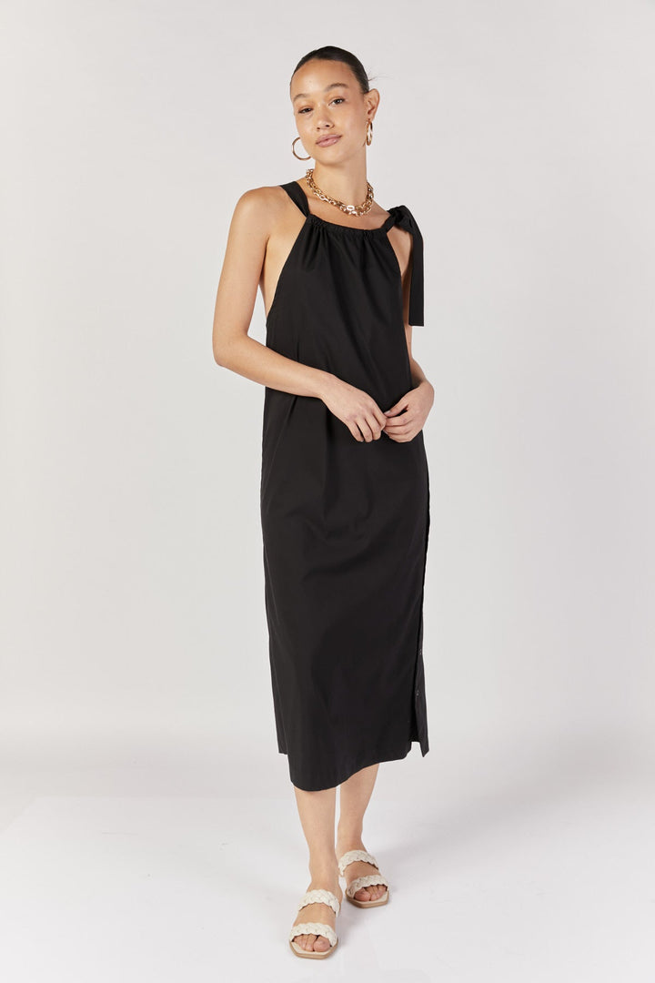 שמלת מידי קאווה בצבע שחור - Razili Studio