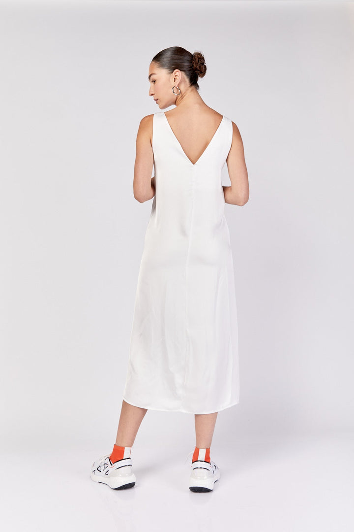 שמלת מידי קמי בצבע לבן - Ella Levy