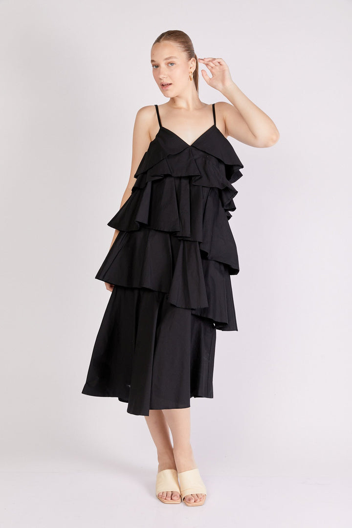 שמלת מידי לאורה בצבע שחור - Dana Sidi