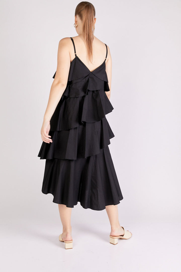 שמלת מידי לאורה בצבע שחור - Dana Sidi
