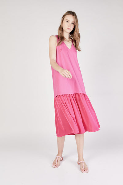 שמלת מידי ריזלינג בצבע ורוד - Razili Studio