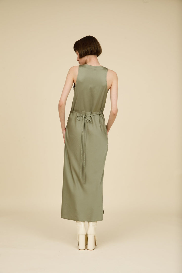 שמלת מידי שירה בצבע ירוק - M By Maskit