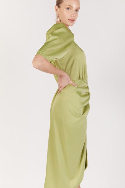 שמלת מידי סרפינה בצבע ירוק - Dana Sidi