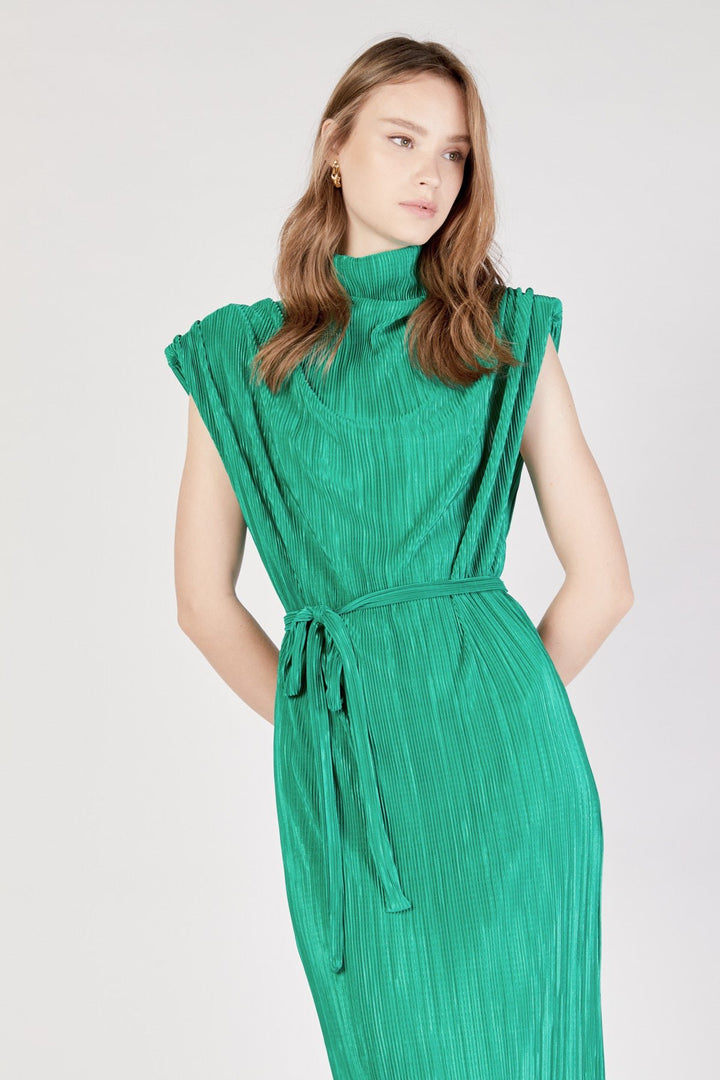 שמלת מידי זואי בצבע ירוק - Dana Sidi