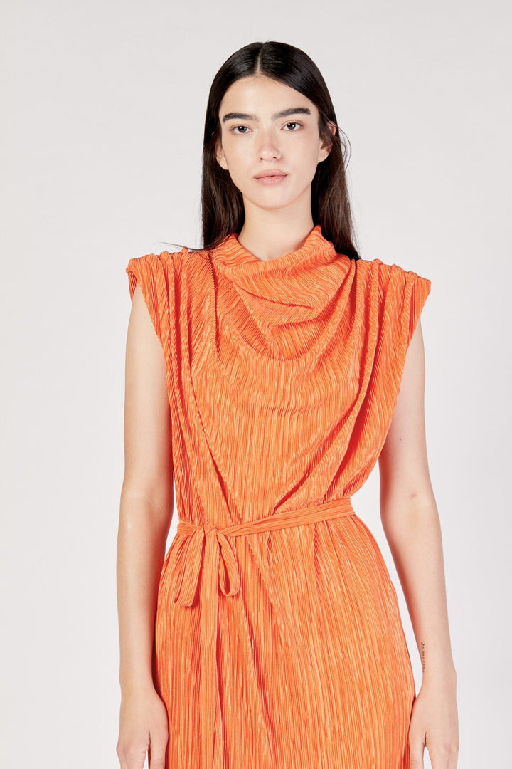 שמלת מידי זואי בצבע כתום - Dana Sidi