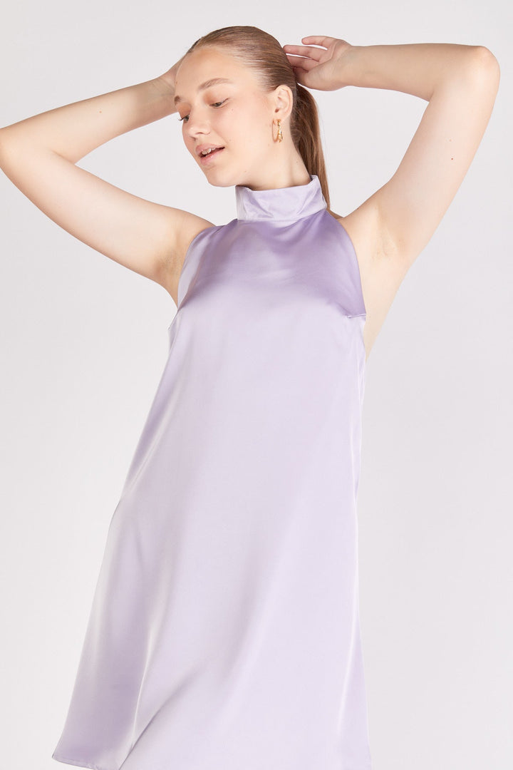 שמלת מיני אסטיה בצבע לילך - Re
