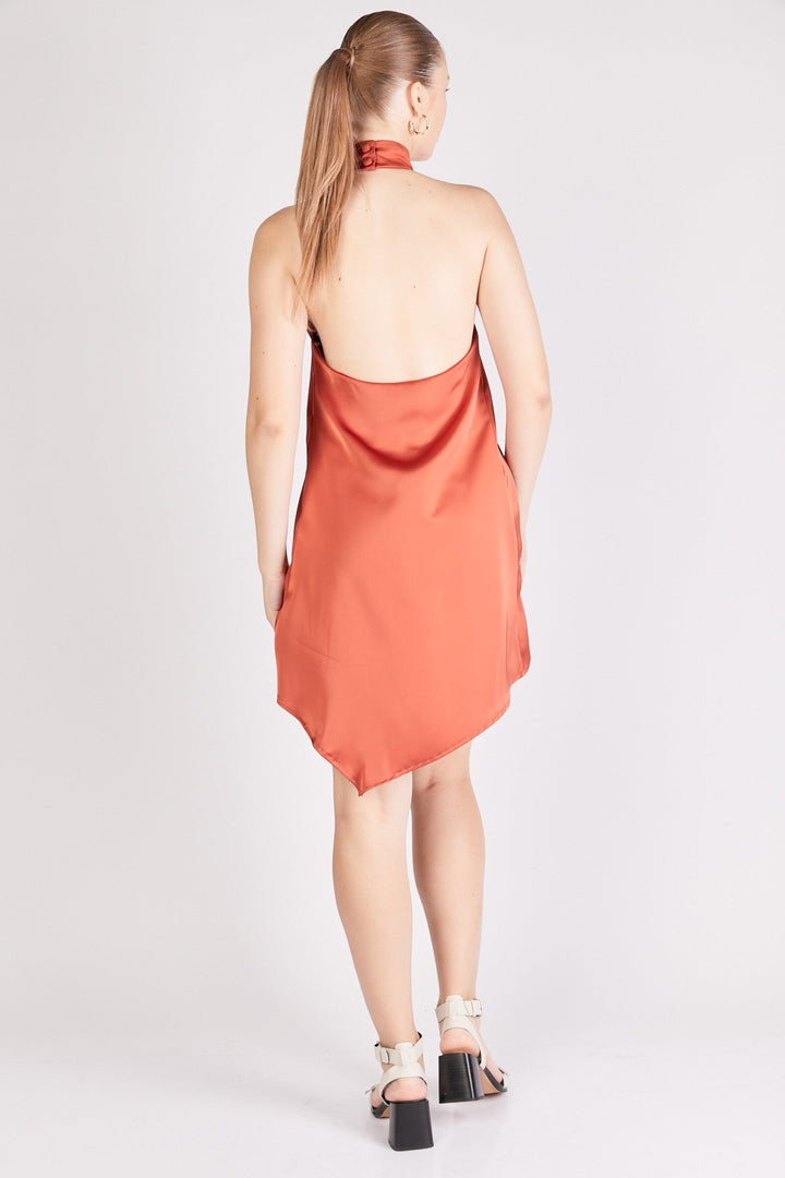 שמלת מיני אסטיה בצבע כתום - Re