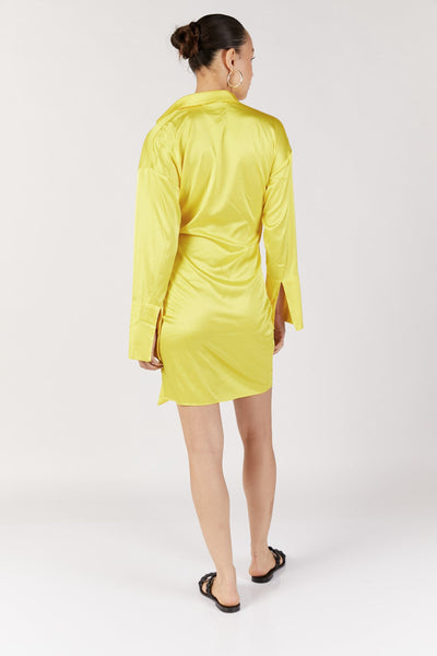 שמלת מיני ג'יזל בצבע צהוב - Mother Ofall