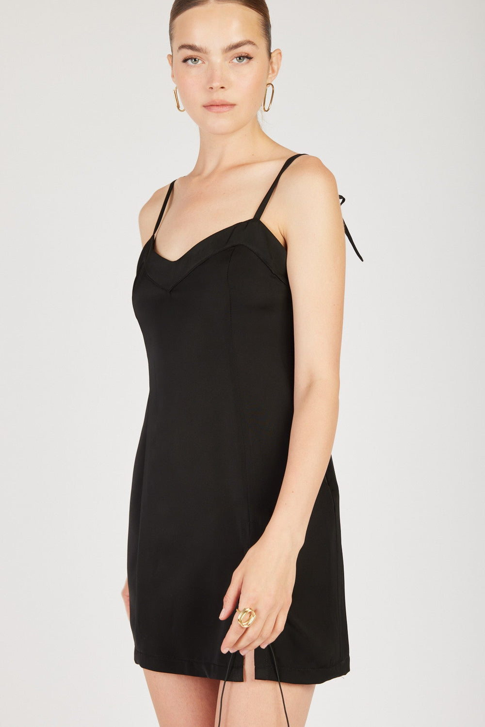 שמלת מיני קשירה בצבע שחור - Juicy Couture