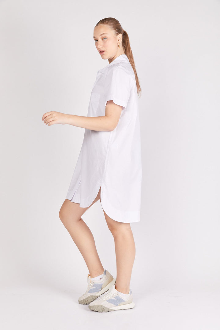 שמלת מיני מכופתרת סליה בצבע לבן - Razili Studio