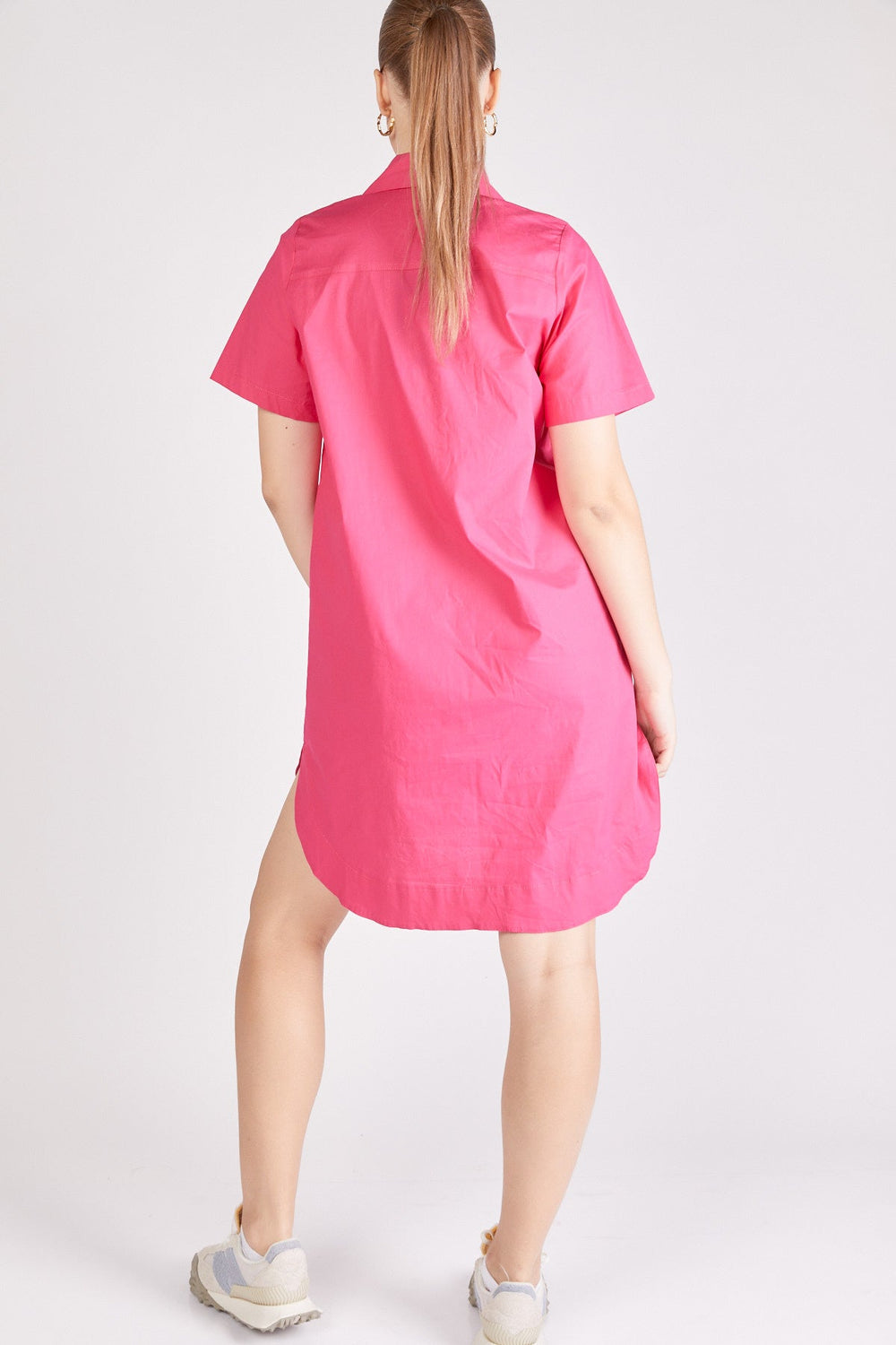 שמלת מיני מכופתרת סליה בצבע ורוד - Razili Studio