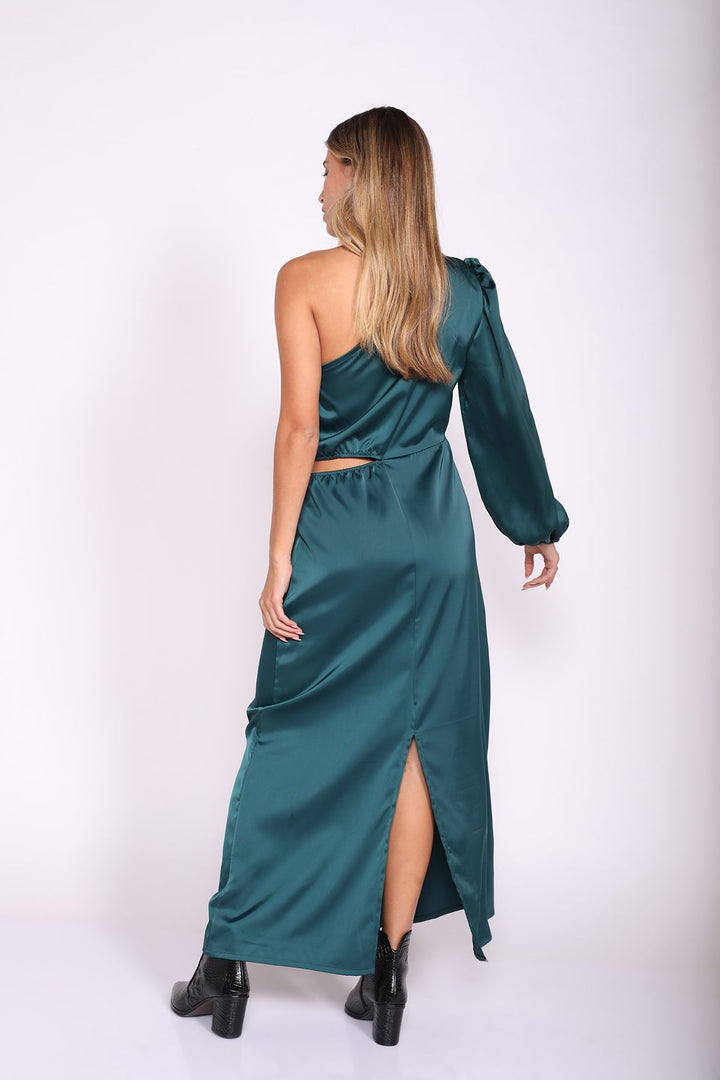 שמלת מקסי קרלה בצבע ירוק - Re
