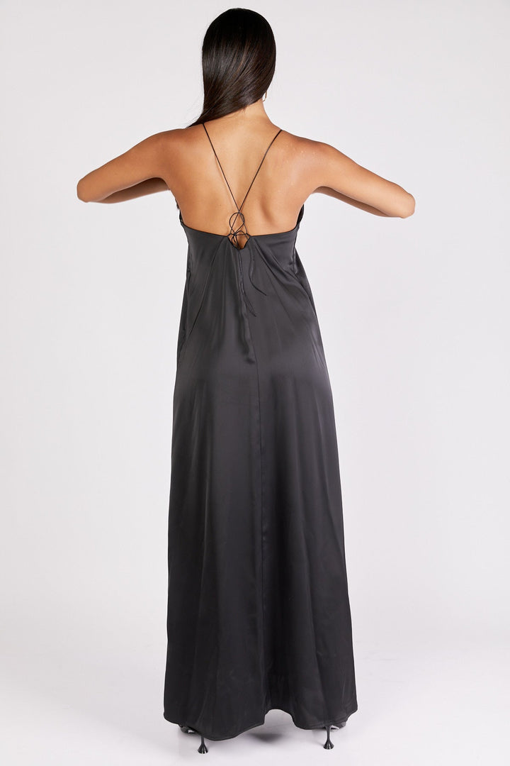 שמלת מקסי קרולינה בצבע שחור - Ella Levy