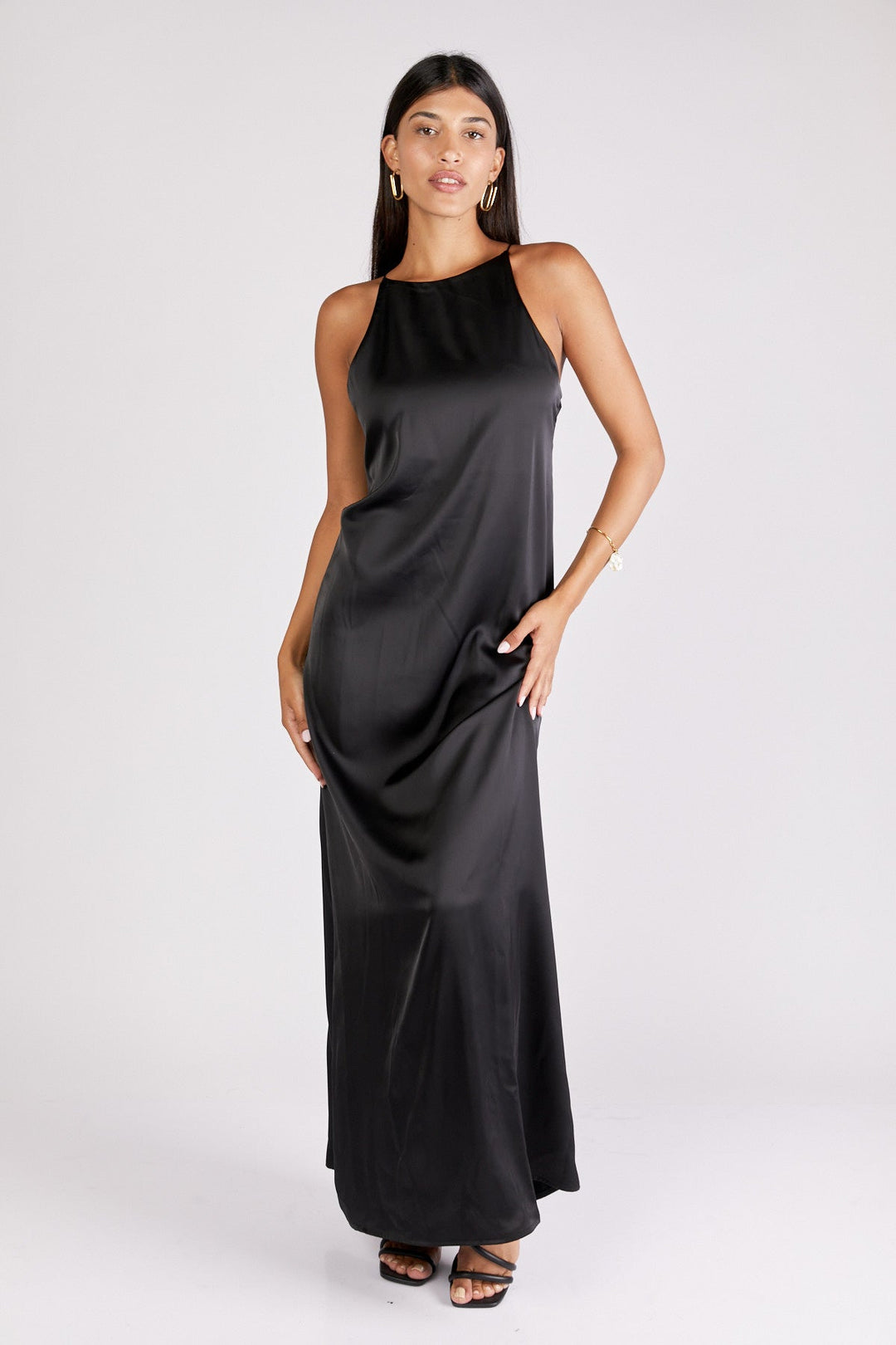 שמלת מקסי קרולינה בצבע שחור - Ella Levy