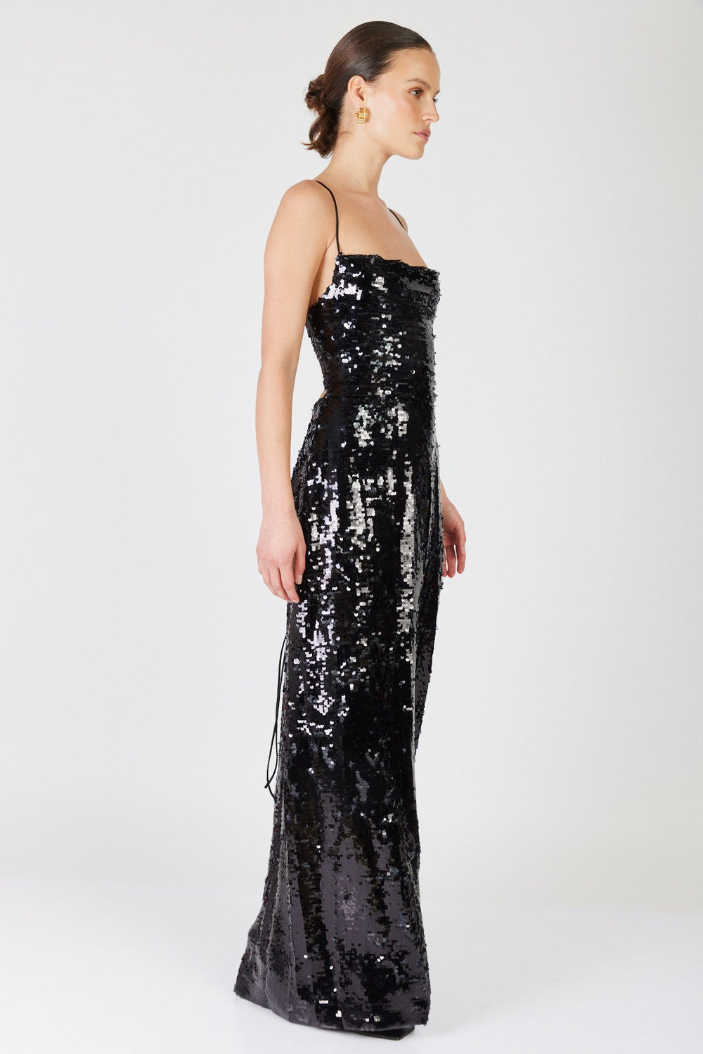 שמלת מקסי Mili בצבע שחור פאייטים - Sabina Musayev