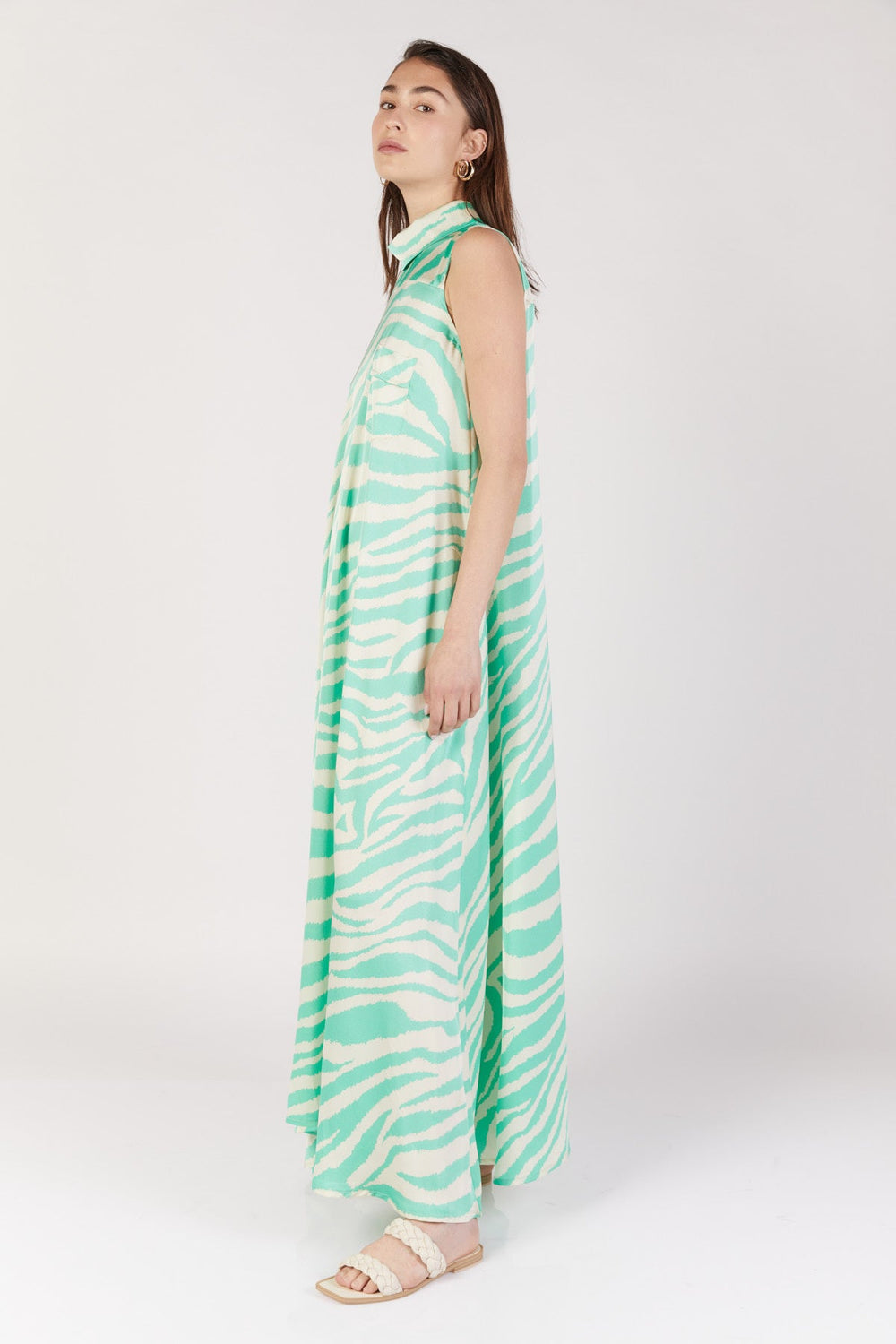 שמלת מקסי ריי בצבע ירוק - Dana Sidi