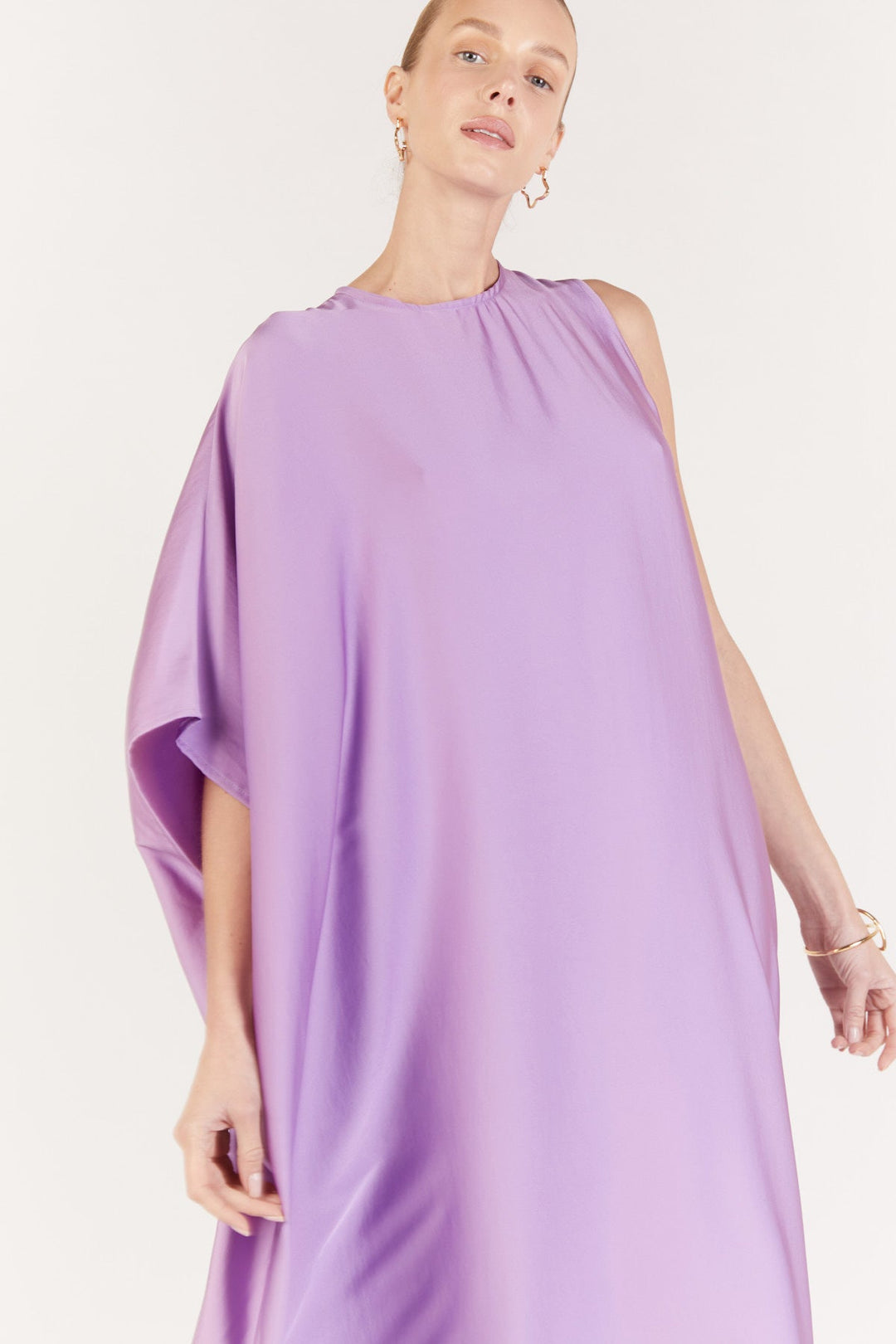 שמלת מקסי כרמן בצבע סגול לילך - Dana Sidi