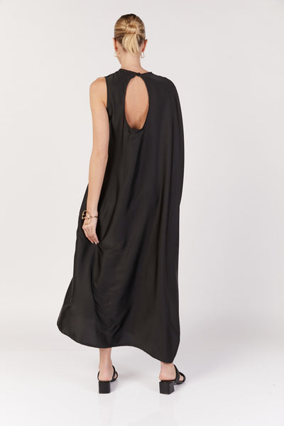 שמלת מקסי כרמן בצבע שחור - Dana Sidi