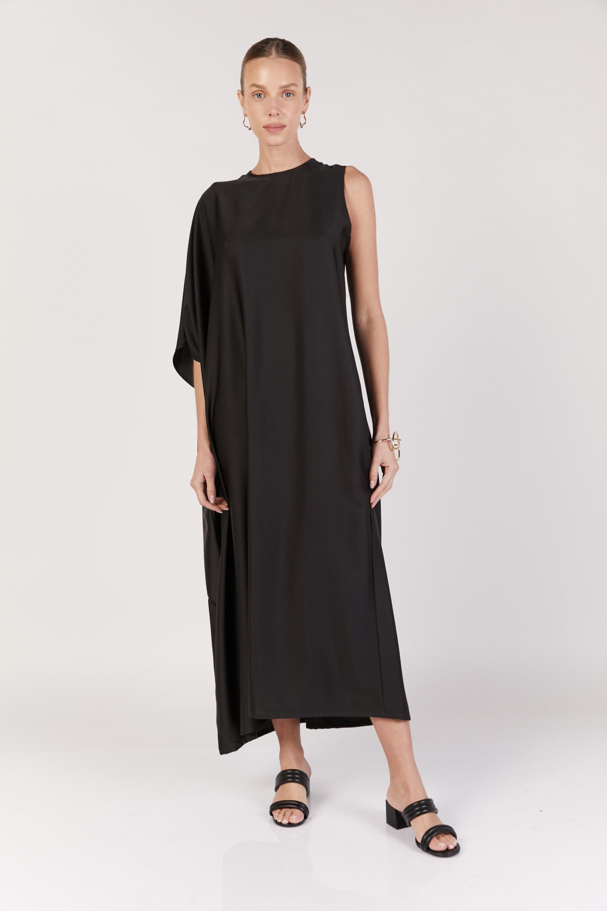 שמלת מקסי כרמן בצבע שחור - Dana Sidi