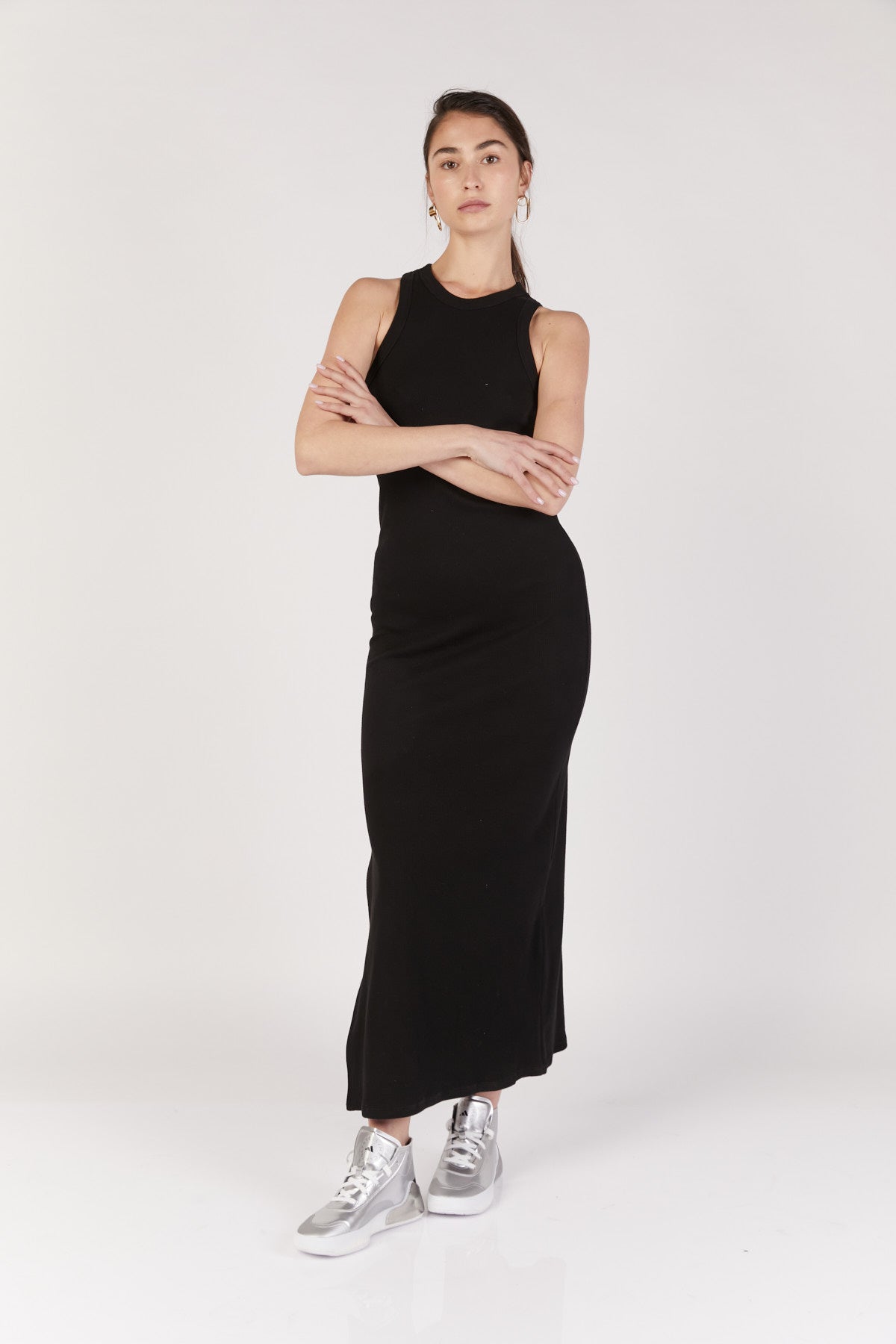 שמלת ריב בצבע שחור - Moi Collection