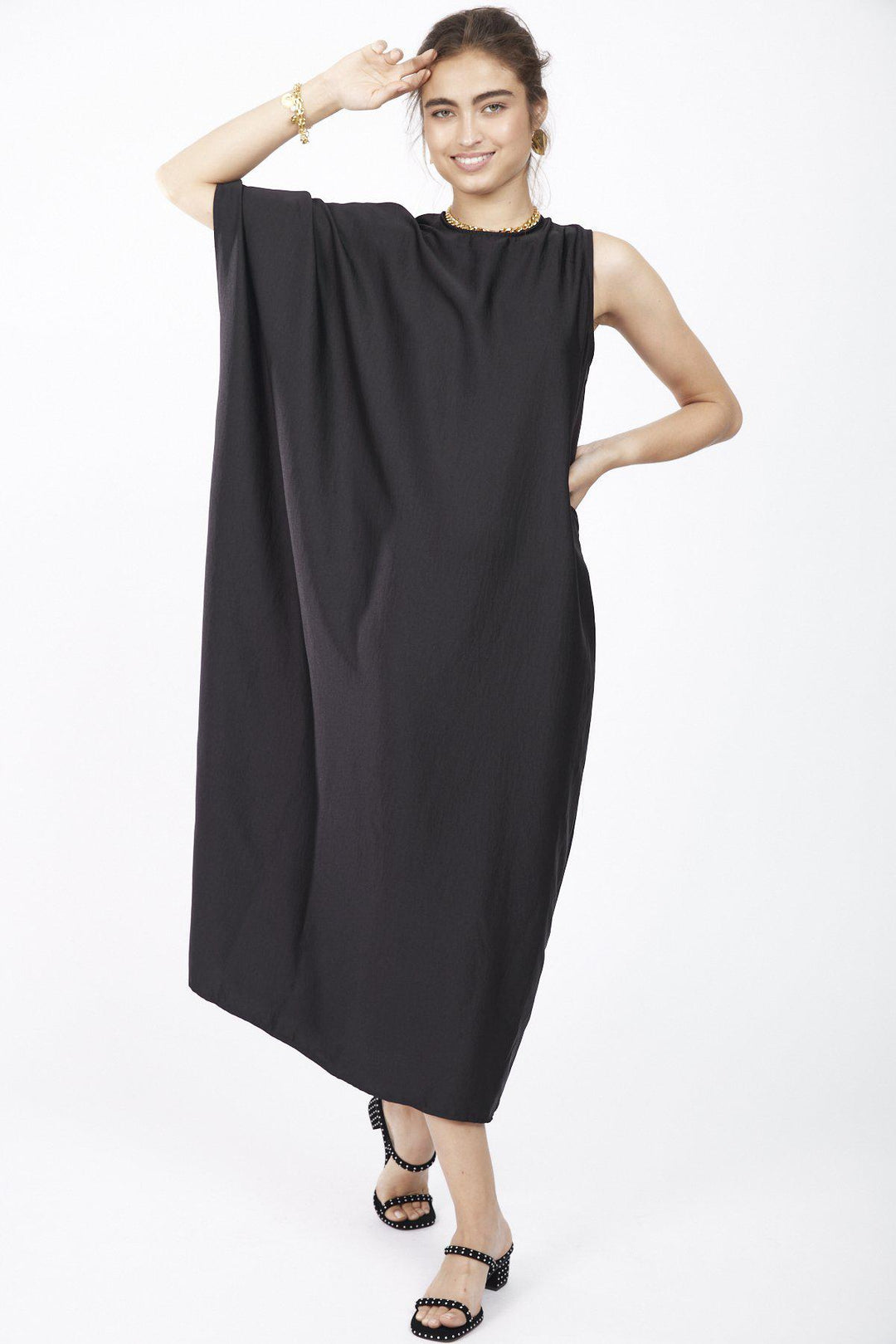 שמלת כרמן בצבע שחור - Dana Sidi
