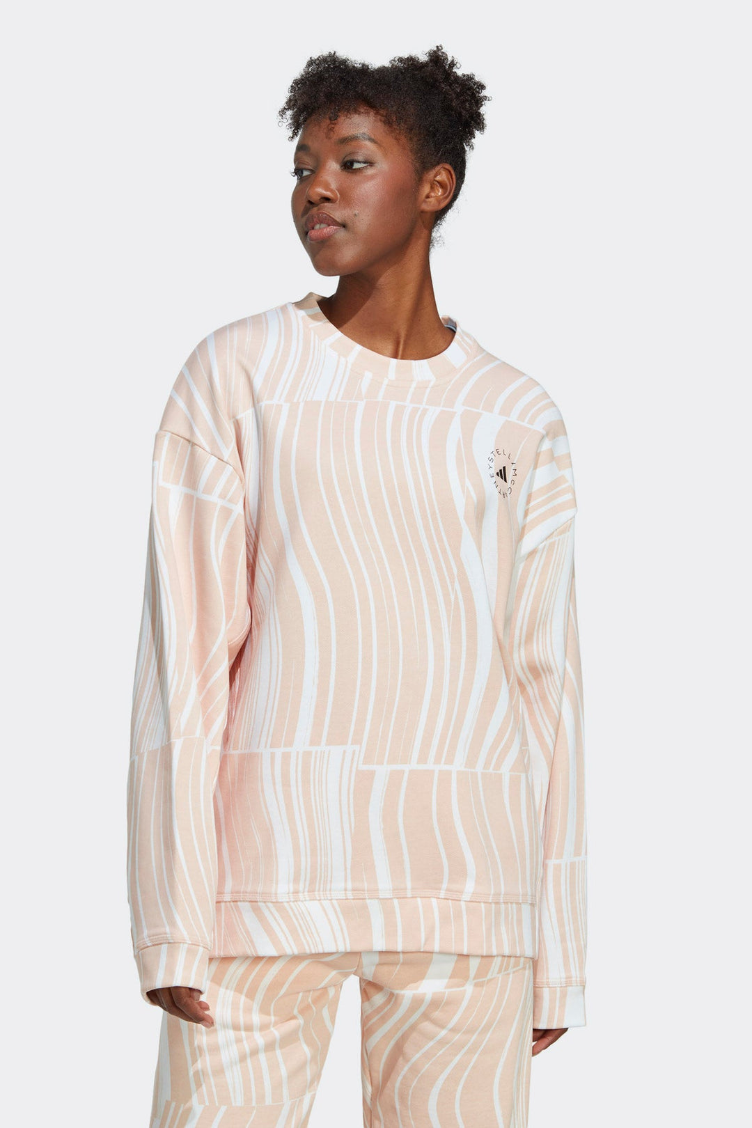 סווטשירט Asmc Gr Sw Sh בהדפס בצבע ורוד - Adidas Stella