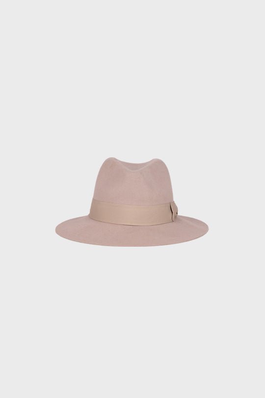 כובע פדורה פפיון בצבע קרם - Justine