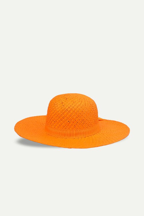 כובע פלופי רחב שוליים מעוגל בצבע כתום - Razili Studio